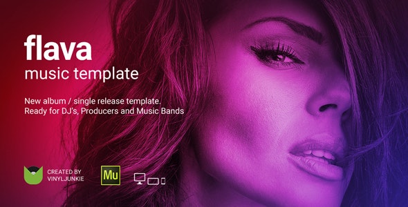  Flava - album single DJ music band Muse template