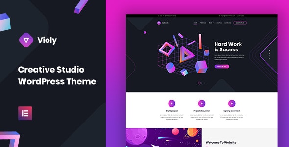  Violy - WordPress template of creative design agency