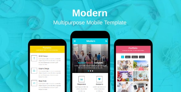 Modern - 多用途移动端手机版网站HTML5模板