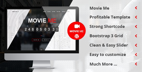 Movie Me - 电影单页海报模板WordPress主题