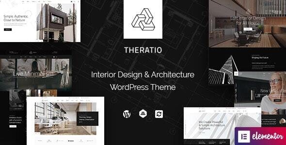  Theratio - WordPress theme of architectural design and interior decoration website