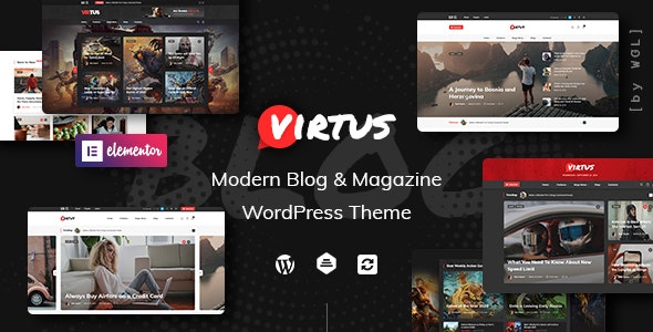 Virtus - 现代博客杂志网站模板WordPress主题
