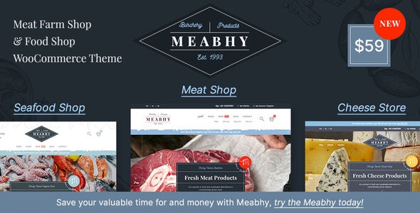 Meabhy - 肉类农场食品店在线商城WordPress主题
