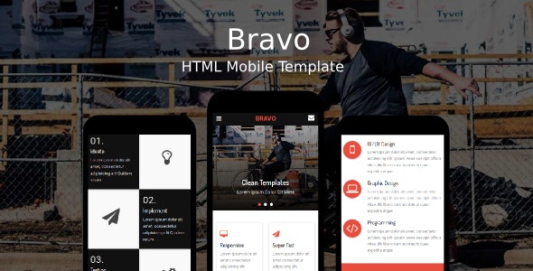 BRAVO - 响应式多用途企业手机网站HTML5模板