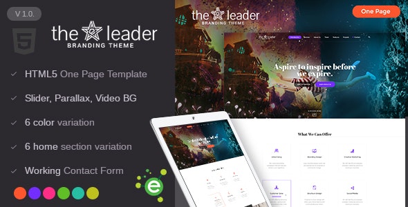 THE LEADER - 创意商业网站模板HTML模板