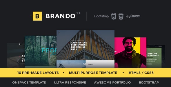 Brando - 响应式多用途单页网站HTML5模板
