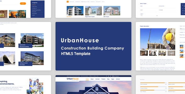 UrbanHouse - 工程建筑装修公司网站HTML5模板