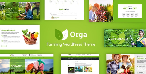 Orga - 有机农场农业食品网站WordPress主题