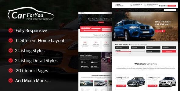 CarForYou - 自适应汽车经销商HTML5模板