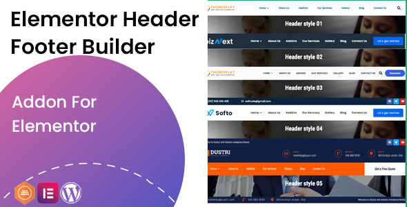 Elementor Header Footer Builder - Elementor 可视化页眉页脚编辑器