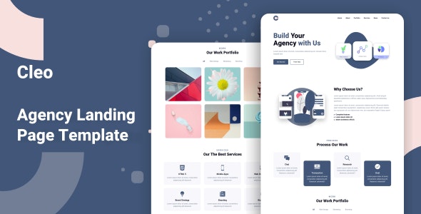 Cleo - 企业机构着陆页网站HTML5模板