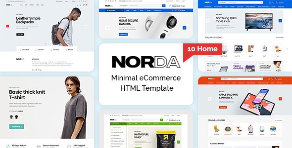 Norda - 迷你轻型在线商店HTML网站模板