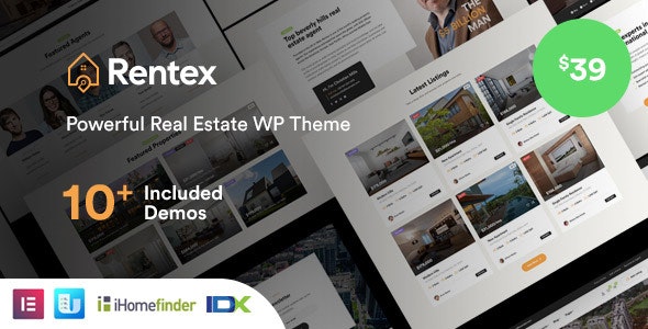 Rentex - 房产中介经纪人网站WordPress模板