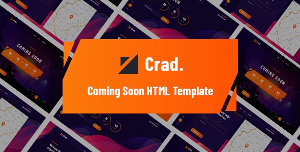 Crad - 倒计时网站维护页面HTML5模板