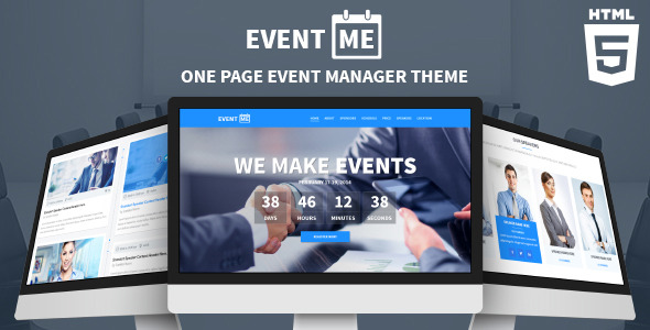 EventMe - 响应式会议着陆页网站HTML5模板