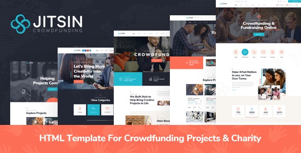 Jitsin - 众筹项目慈善活动网站HTML模板