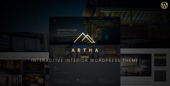 Artha - 室内装修设计网站模板WordPress主题