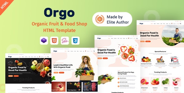Orgo - 有机食品在线商店网站HTML模板
