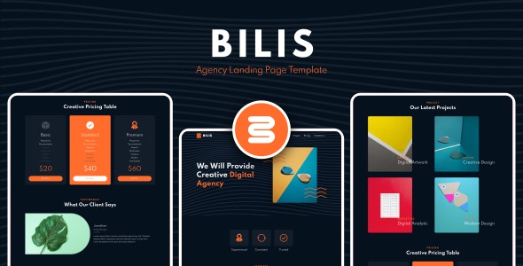 Bilis - 创意企业机构着陆页HTML5模板