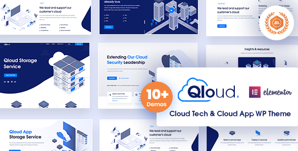 Qloud - Cloud Computing, Apps & Server WordPress Theme