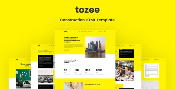 Tozee - 建筑设计工程施工网站HTML模板
