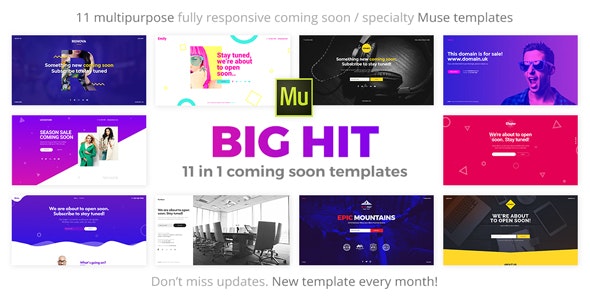  BigHit - 11 in 1 Responsive Countdown Muse Template