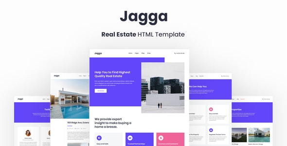 Jagga – 房产租赁中介网站HTML5模板