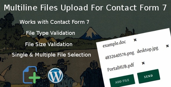 Multiline files upload for contact form 7 Pro 联系表单7 多文件上传插件