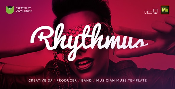  Rhythmus - Creative DJ Producer Musician Website Muse Template