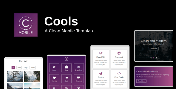 Cools - 简约轻型移动手机版HTML5模板