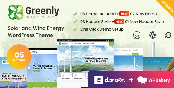 Greenly - Ecology & Solar Energy WordPress Theme