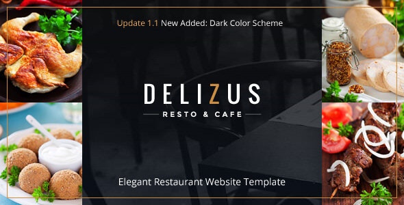 Delizus - 餐饮美食餐厅模板HTML5模板