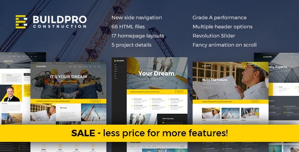 BuildPro - 工程建筑施工企业网站HTML5模板