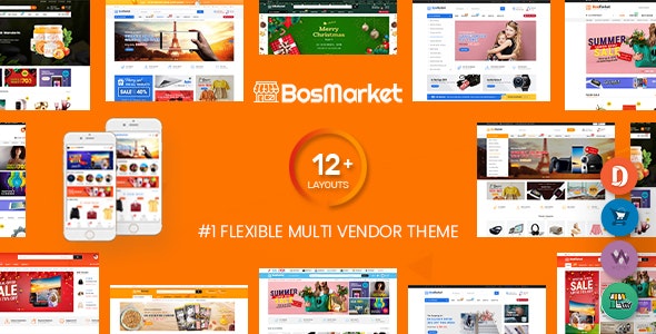 BosMarket - 灵活的多供应商在线商店WordPress主题