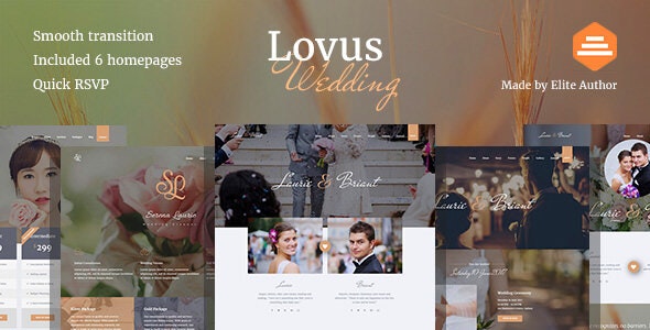 Lovus - 婚礼婚庆活动HTML5网站模板