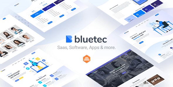 Bluetec - Saas  软件协同工作网站HTML5模板