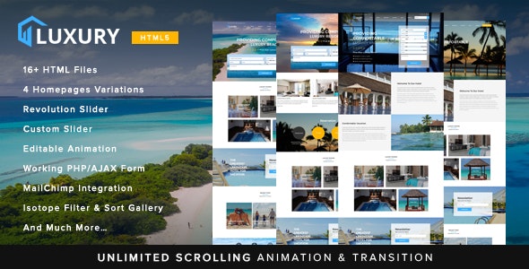 Luxury - 豪华交互式酒店网站HTML5模板