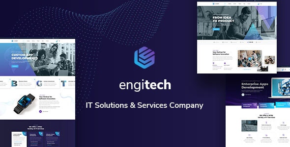 Engitech - IT 服务解决方案HTML5网站模板