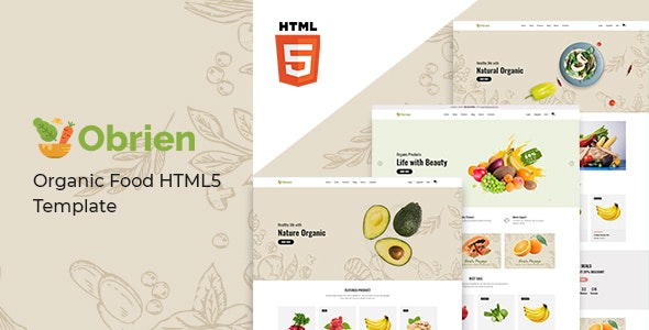 Obrien – 有机食品绿色健康产品HTML5模板