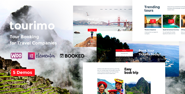 Tourimo - 旅游酒店景点预订WordPress网站模板