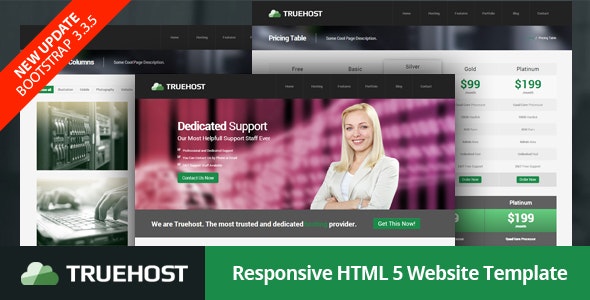 Truehost - 响应式虚拟主机运营商HTML5网站模板