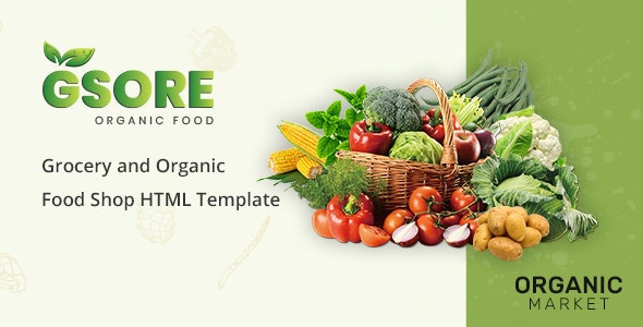 Gsore - 杂货店有机食品店HTML网站模板