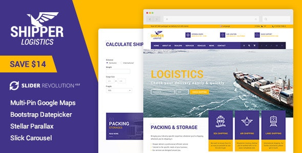 Shipper Logistic - 物流仓储运输快递行业HTML网站模板
