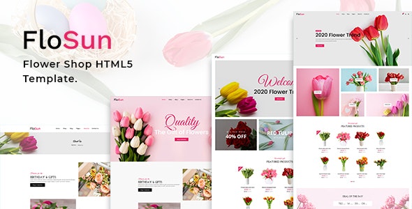 FloSun - 鲜花绿植花店盆景网站HTML5模板