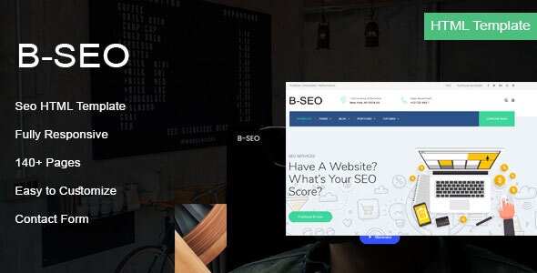 B-Seo - 简约简洁设计SEO优化HTML网站模板