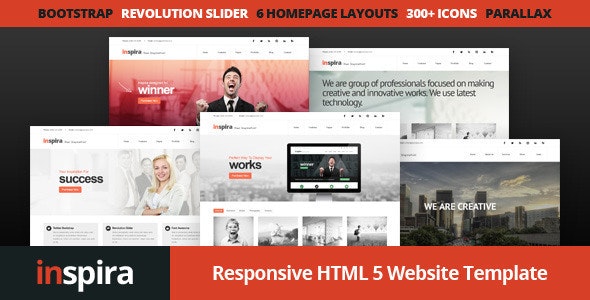 Inspira - 响应式企业集团公司 HTML 5 网站模板