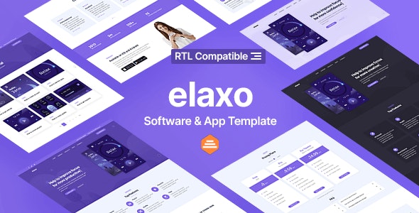 Elaxo - APP应用程序软件网站HTML5模板