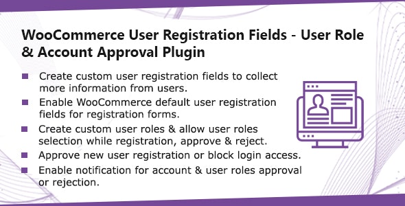 WooCommerce User Registration Plugin - Custom Fields, validate login & customer roles