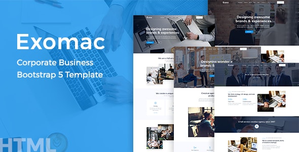 Exomac – 响应式企业集团 Bootstrap 5 网站模板
