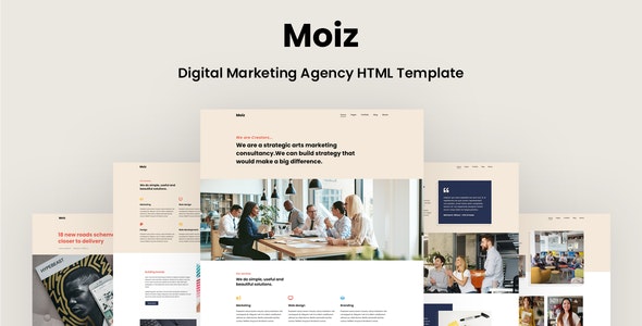 Moiz - 数字营销机构网站HTML模板